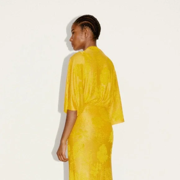 ZARA JACQUARD BODYSUIT GOLDEN YELLOW - Picture 11 of 11